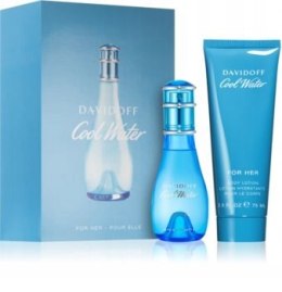 Davidoff Cool Water Her EDT 30 Lotion 75 zestaw