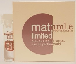 Próbka Masaki Matsushima Mat; Limited EDP W 1ml