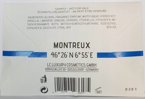 Próbka Les Destinations Montreux EDP U 1,5ml Próbka Les Destinations Montreux EDP U 1,5ml
