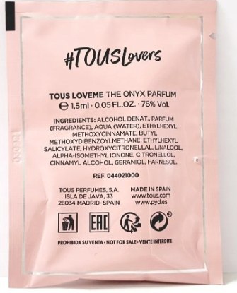 Próbka Tous LoveMe The Onyx EDP W 1,5ml Próbka Tous LoveMe The Onyx EDP W 1,5ml