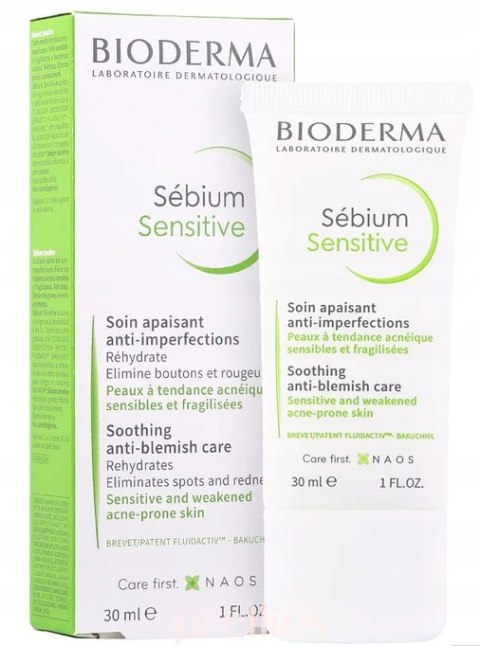 Bioderma Sebium Sensitive łagodzący krem do twarzy 30ml oryginał