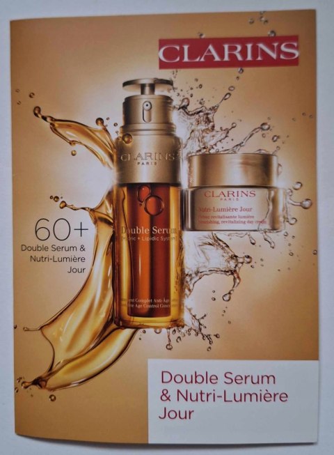 Clarins Double Serum 0,9ml + Nutri Lumiere Jour 2ml zestaw próbek 60+