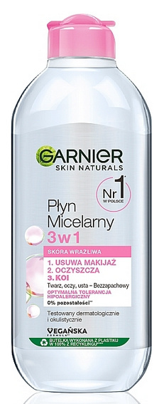 Garnier Solution Micellaire Tout en 1 płyn micelarny do wrażliwej 400ml Garnier Solution Micellaire Tout en 1 płyn micelarny do wrażliwej 400ml