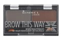 Rimmel Brow This Way 003 Dark Brown paletka do brwi