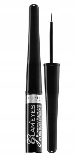 Rimmel Glam' Eyes 001 Black Glamour eyeliner w płynie 3,5ml