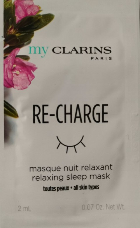 My Clarins Re-charge Relaxing Sleep Mask maseczka na noc 2ml