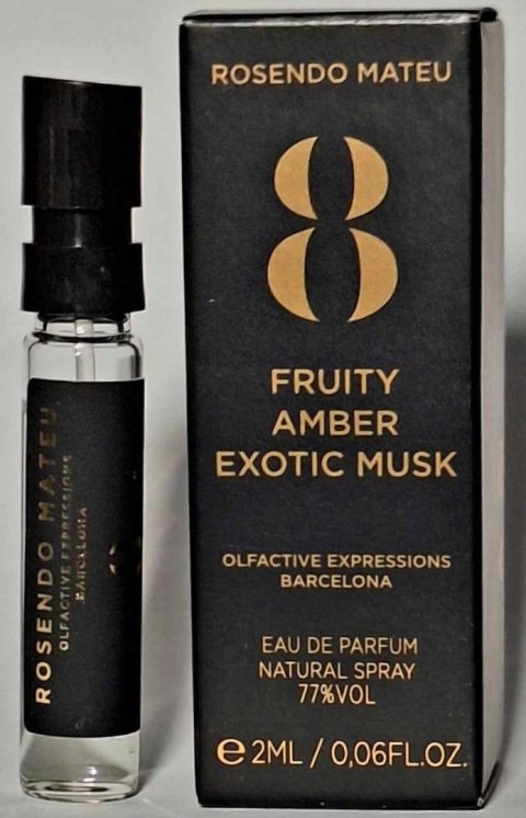 Próbka Rosendo Mateu No.8 Fruity Amber Exotic Musk EDP U 2ml Próbka Rosendo Mateu No.8 Fruity Amber Exotic Musk EDP U 2ml