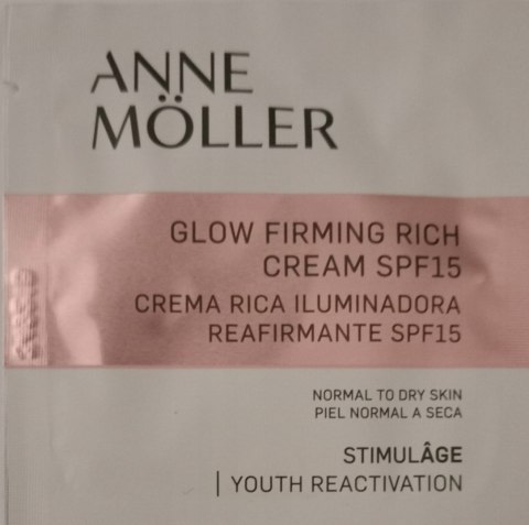 Anne Moller Stimulage Glow Firming Rich Cream SPF15 krem na dzień 2ml Anne Moller Stimulage Glow Firming Rich Cream SPF15 krem na dzień 2ml