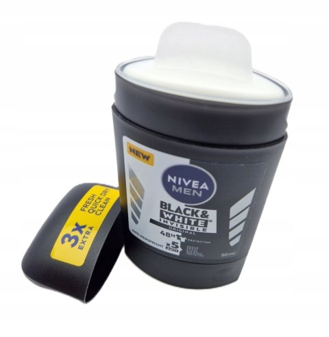 Nivea Men Black&White Invisible Original antyperspirant w sztyfcie W 50ml Nivea Men Black&White Invisible Original antyperspirant w sztyfcie W 50ml