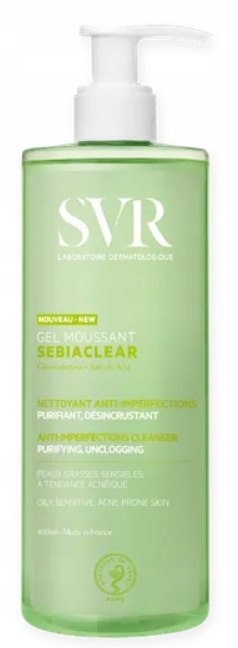 SVR Sebiaclear Gel Moussant żel do mycia twarzy 400ml