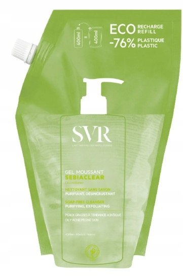 SVR Sebiaclear Gel Moussant żel do mycia twarzy 400ml REFILL