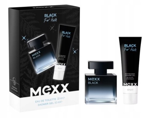 Mexx Black for Him żel pod prysznic 50ml + EDT 30ml zestaw męski