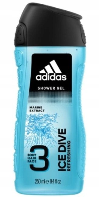 Adidas Ice Dive Refreshing żel pod prysznic dla mężczyzn 250ml