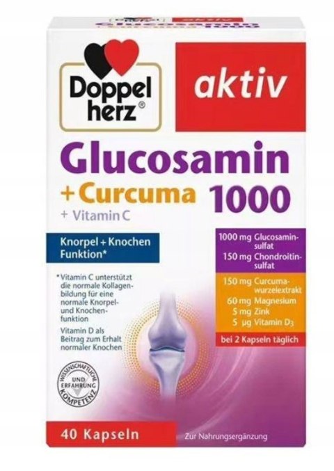 Doppelherz Glukozamina 1000+ kurkuma kapsułki na stawy 40szt
