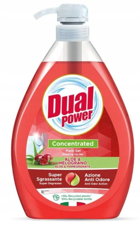 Dual Power Aloes & Granat koncentrat żel do mycia naczyń z pompką 1L