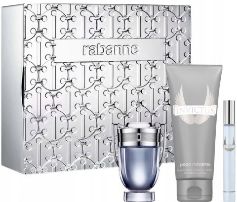 Paco Rabanne Invictus set EDT 100+10ml + All Over Shampoo 100ml zestaw
