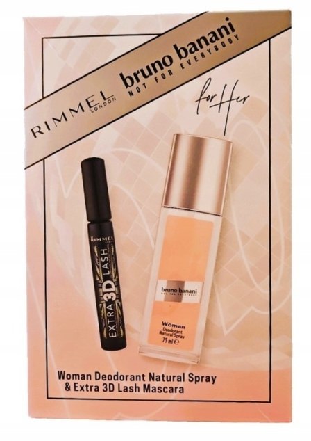 Bruno Banani Woman dezodorant + Rimmel Extra 3D Lash Mascara tusz zestaw W