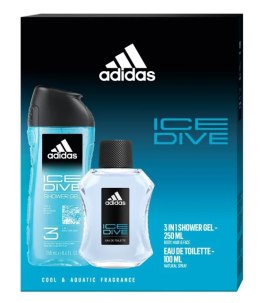 Adidas Ice Dive EDT 100ml+ żel pod prysznic 250ml zestaw męski