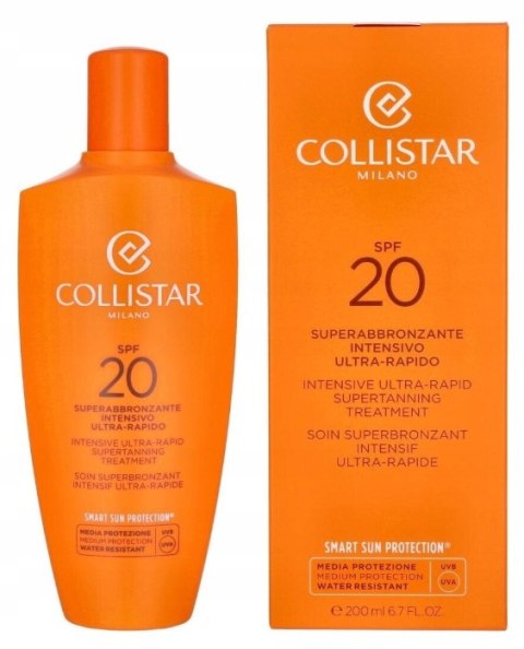Collistar Intensive Ultra-Rapid SPF20 przyspiesza opalanie 200ml oryginał