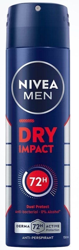 Nivea Men Dry Impact 72H antyperspirant deo spray M 150ml