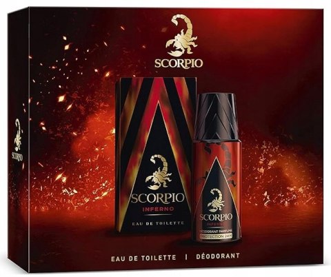 Scorpio Inferno EDT 75ml + dezodorant 150ml zestaw męski