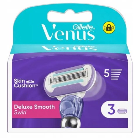 Gillette Venus Deluxe Smooth Swirl wymienne wkłady do maszynki 3 sztuki